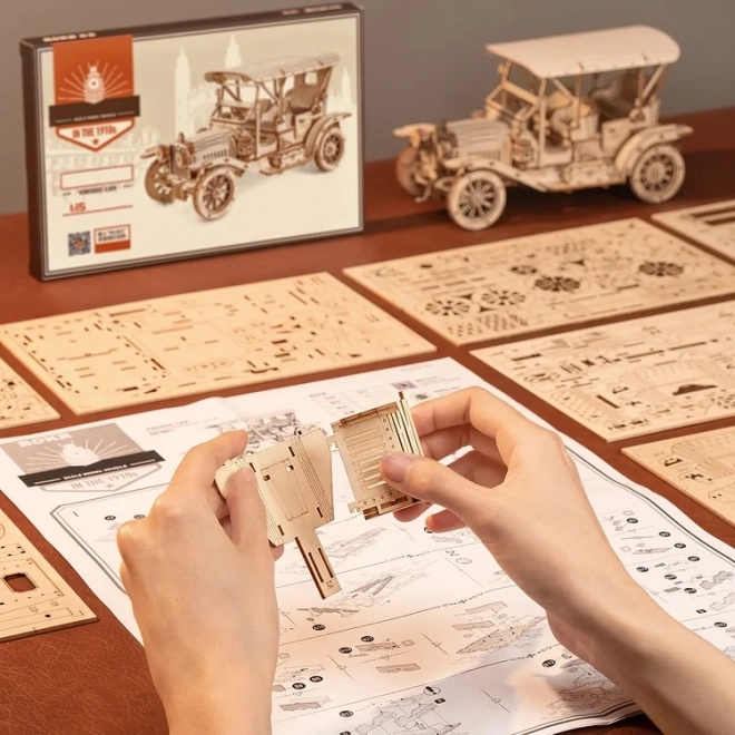 RoboTime houten 3D puzzel historisch voertuig