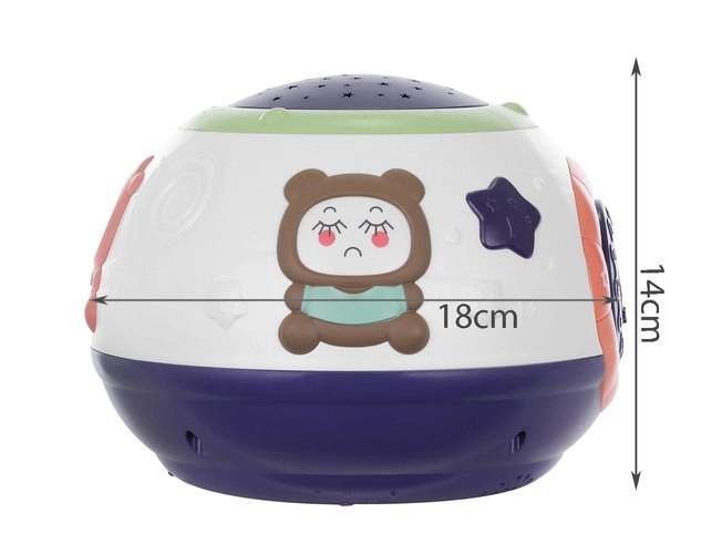 Kinder nacht lampje met projector en muziek