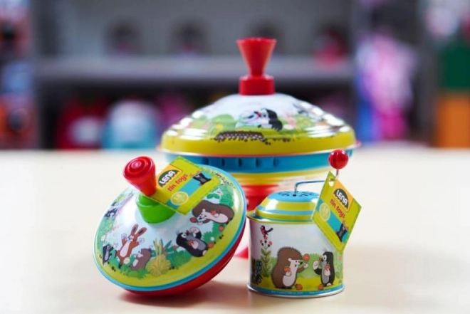 Káča draaiende Mol metaal/plastic 13cm