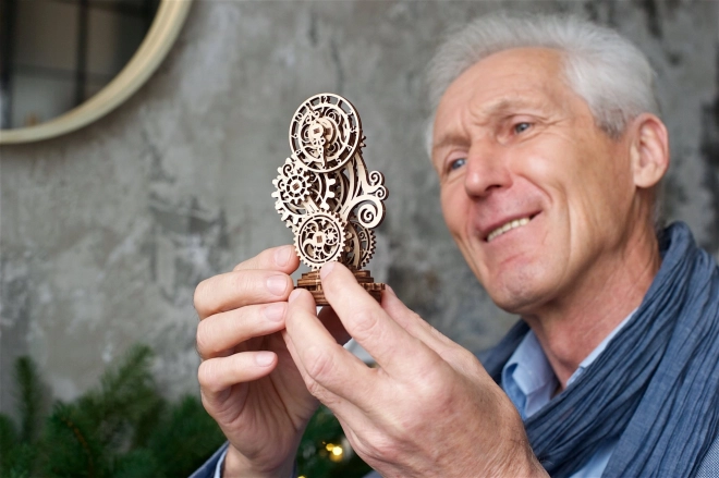 Ugears 3D houten mechanische puzzel Steampunk klok