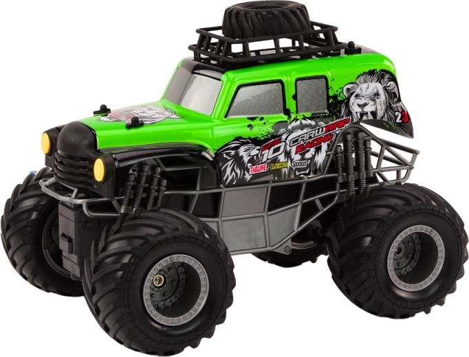 Vierwielaandrijving en grote wielen voor terrein