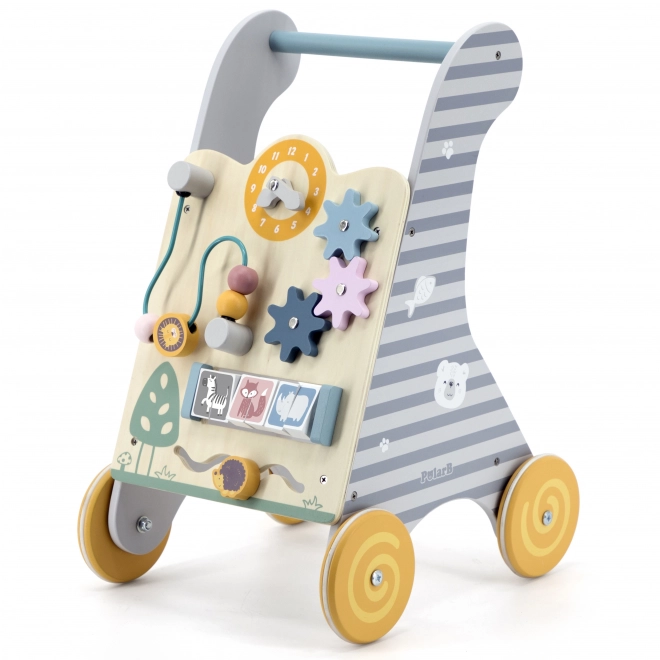 Houten loopwagen
