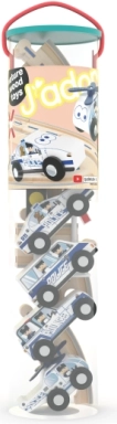 Houten speelse set met rails – politie, 16 delen