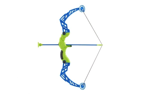 Boog 57cm + pijltjes met zuignappen kunststof 3st + doelwit in zak