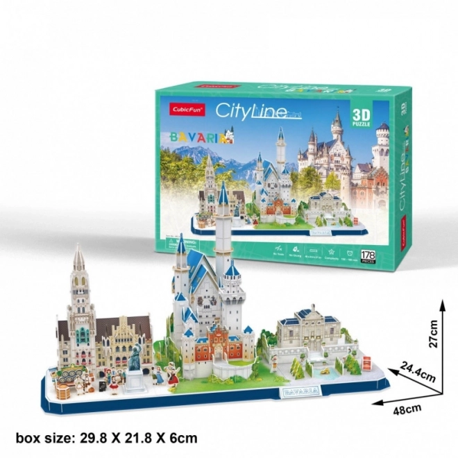 Puzzel 3D City Line Beieren