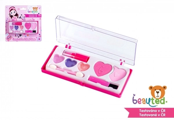 Kinder make-up set beauted op pallet op kaart 17x17x2cm