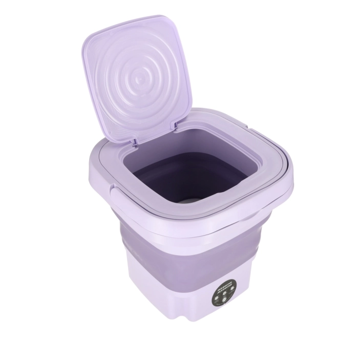 Opvouwbare reis mini wasmachine 8L paars