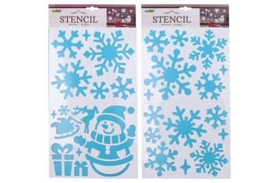 Decoratie sjablonen op sneeuw Kerstmis