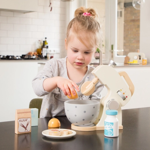 houten keukenmixer voor kinderen