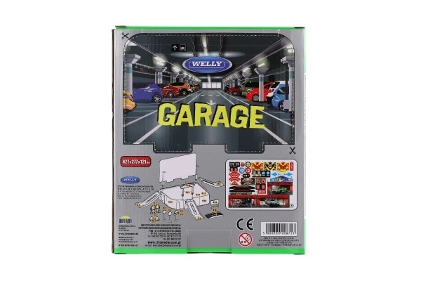 Speelgoedgarage met auto Welly Porsche