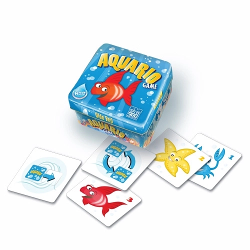 Aquario gezelschapsspel in een blikjesdoos 13x13x7,5cm