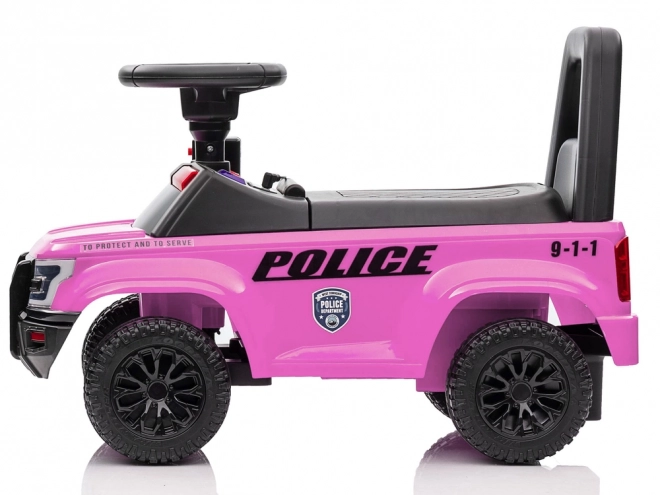 Kind loopauto Politie roze