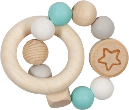 Tactiele motorische ring Ster Turquoise