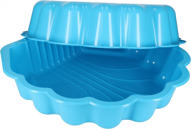 Afsluitbare Zandbak Schelp 2-in-1 - blauw