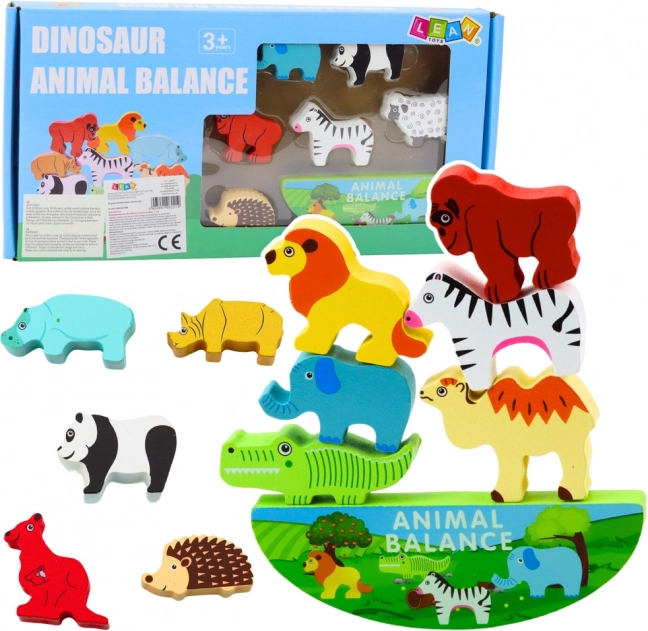 Montessori spel met houten dieren