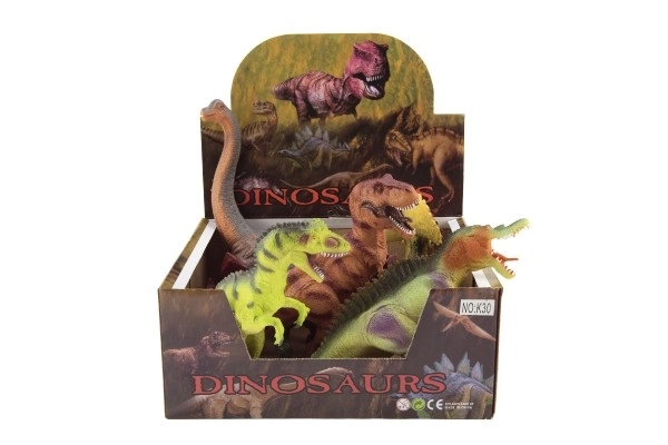 Dinosaurus 25-32 cm plastic 6 soorten