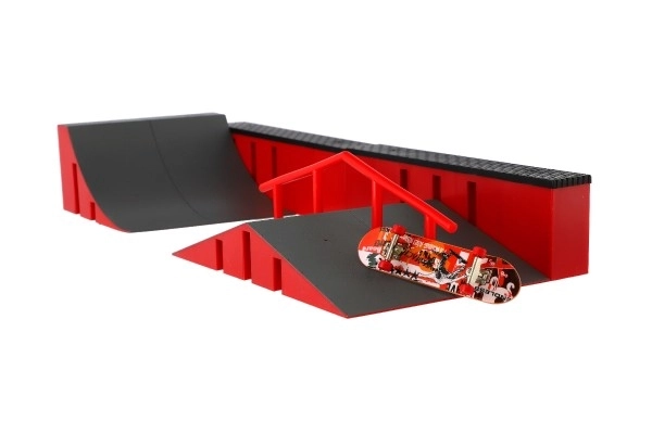 Skatepark met vinger-skateboard met schroef