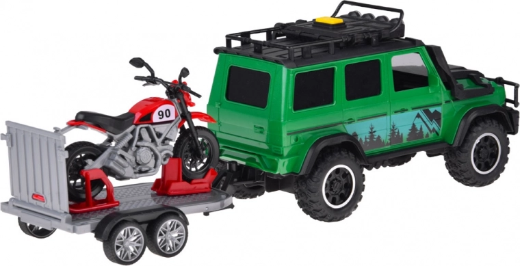 Neerklapbare ramp en veilig vervoer van de motor