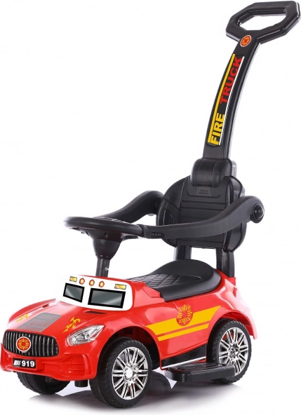 Chipolino loopauto met duwstang en geluiden – Brandweer