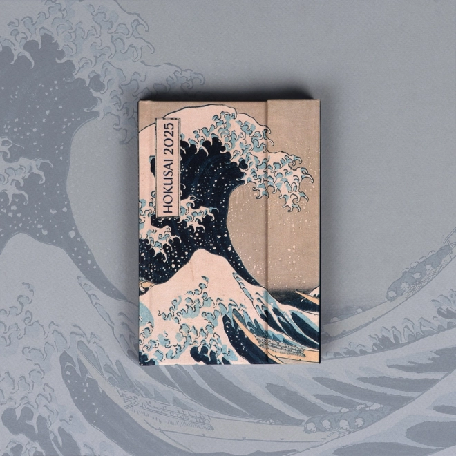 NOTIQUE Wekelijkse magnetische agenda Katsushika Hokusai 2025, 11 x 16 cm