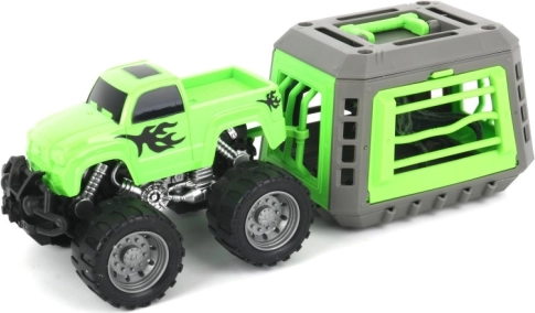Terreinwagen met kooi en dinosaurus – speelset