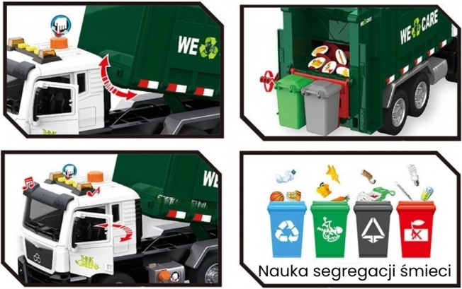 Interactieve vuilniswagen Purifier 1:10 - Educatief speelgoed voor afvalscheiding