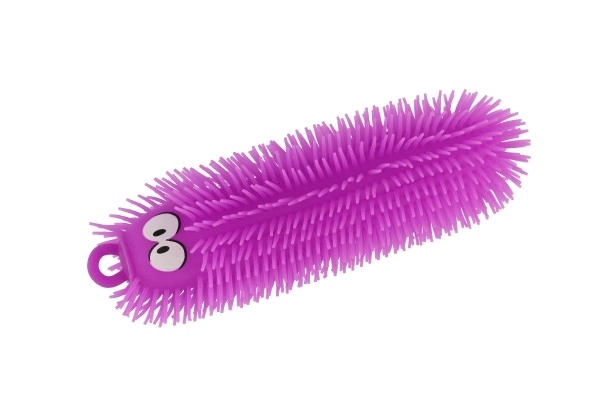 Housenka antistress knijpbare siliconen 30cm op batterijen met licht in 4 kleuren in zak 12 stuks in doos