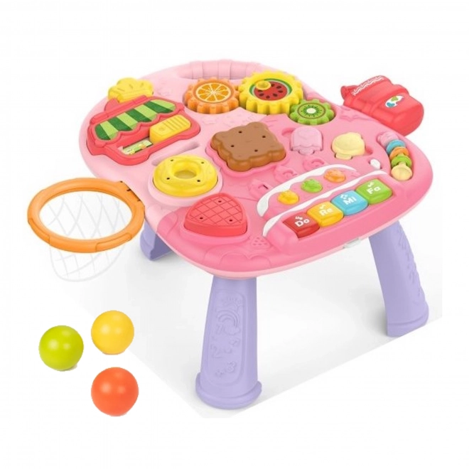Multifunctionele loopwagen 5-in-1 roze voor kinderen