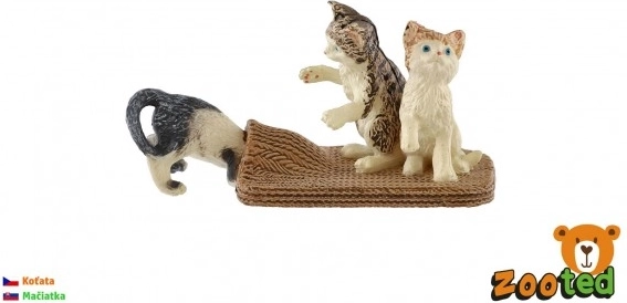 Set van plastic katten – 3 figuurtjes, 7 cm