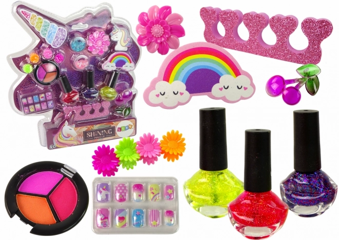 Make-up set Eenhoorn nageldecoratie
