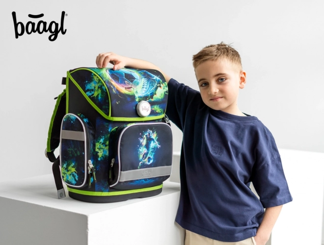 BAAGL 3 SET Ergo Voetbalspeler: schooltas, etui, zak
