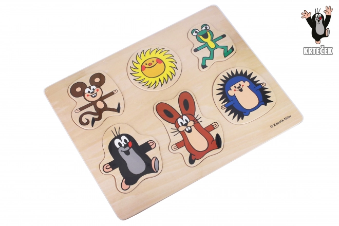 Houten inlegpuzzel Kleine Mol en Vrienden