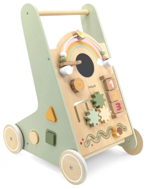 PolarB olijfkleurige educatieve loopwagen