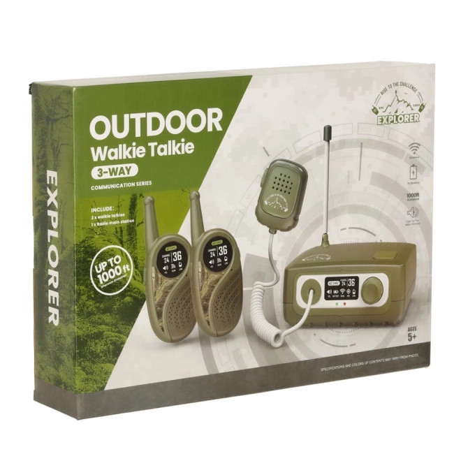 Kinderset Walkie Talkie met centrale eenheid Explorer