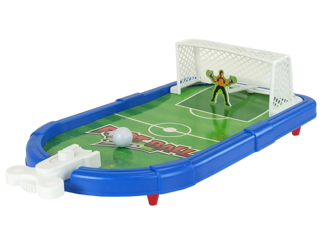 Tafelvoetbal met veer-aangedreven afschieter