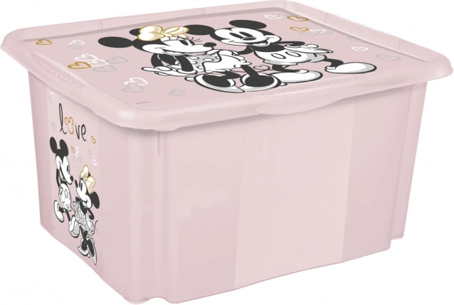 Opbergbox met deksel Minnie, roze
