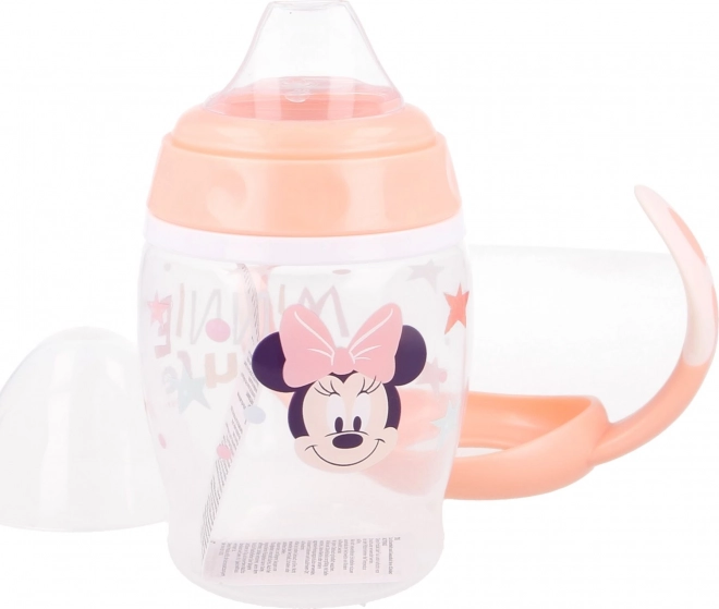 STOR Beker met handvatten en siliconen tuit 270ml Minnie