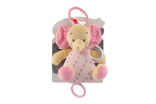 Muziekdoos - roze olifant 18 cm