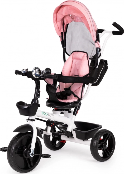 ECOTOYS Driewieler, Sportieve kinderwagen - roze