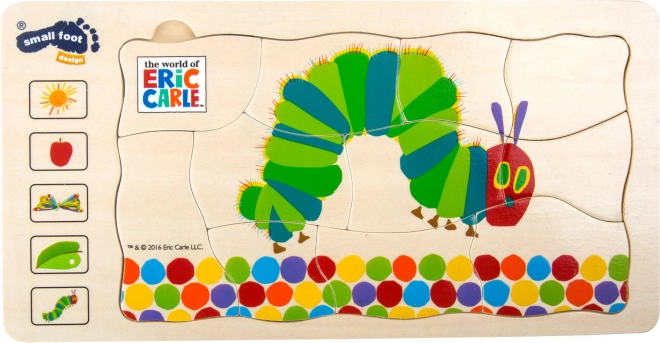 Kleine Voet Houten Inlegpuzzel Hongerige Rups