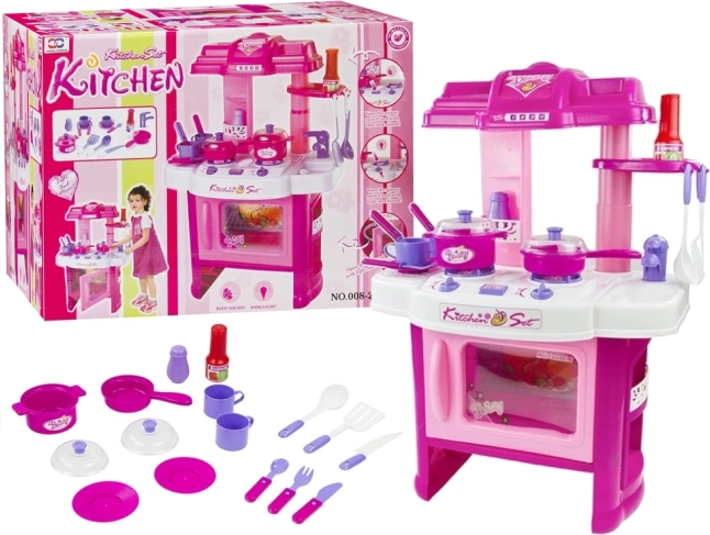 kinderkeukentje met oven en 22 stuks accessoires