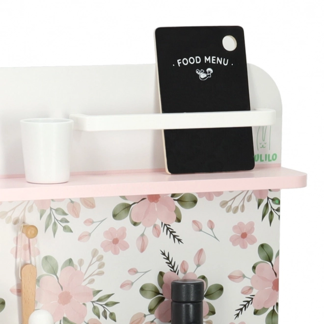 Kinder houten keukentje Lulilo Flora roze