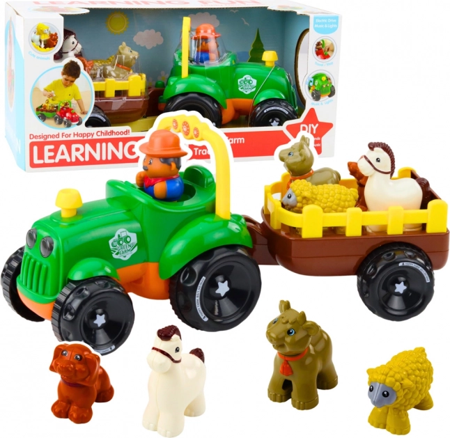 Interactieve tractor met dieren
