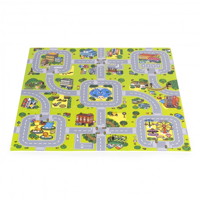 Grote EVA Speelmat voor Kinderen Stad 90,5x90,5 cm 21 stuks ECOTOYS