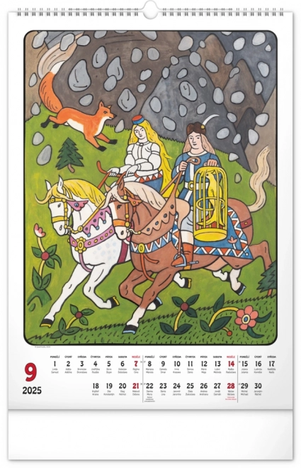 Muurkalender Josef Lada 2025, 33 × 46 cm