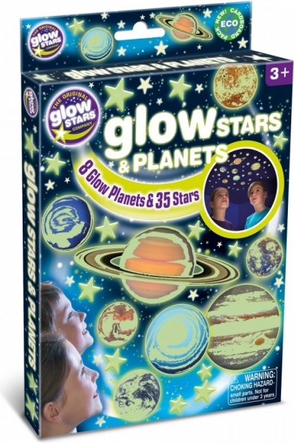 Muurstickers Brainstorm Gloeiende sterren en planeten