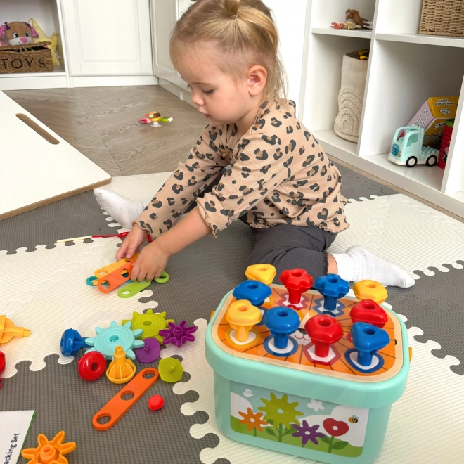 Woopie Green Constructie Box Motorisch Montessori 12v1