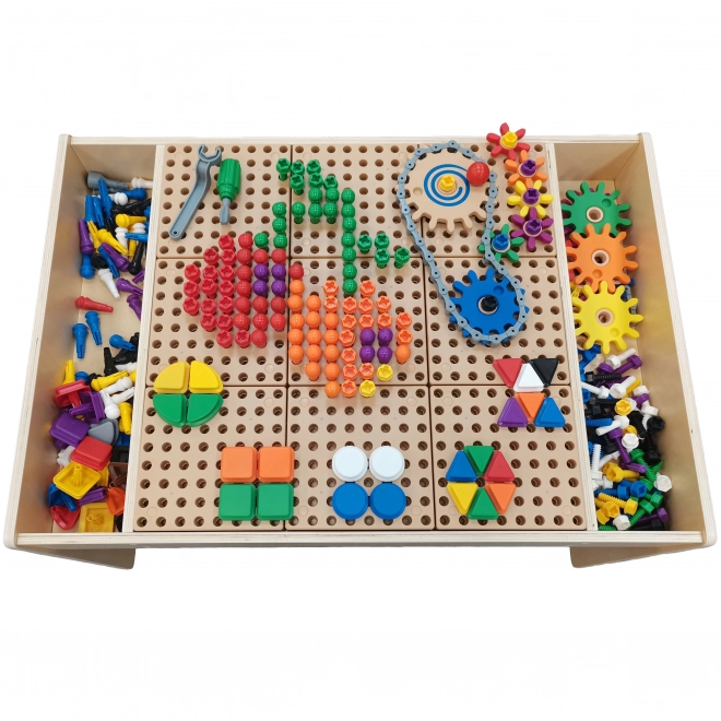 Masterkidz bouwset accessoires met pinnen, schroeven en gereedschap - 352 stuks