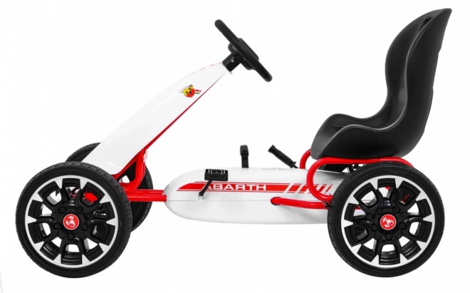 Gokart met trappers ABARTH wit