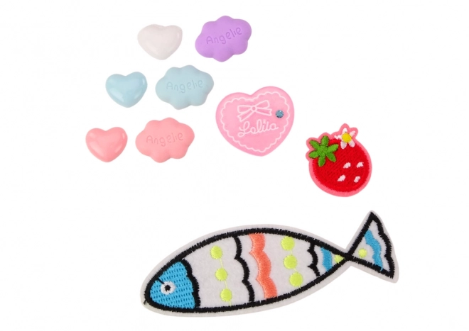 Roze notitieboek met accessoires en leren design